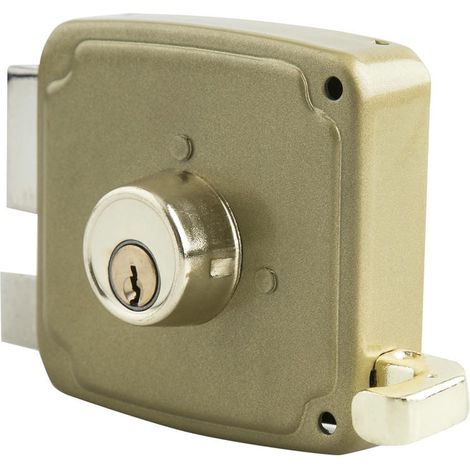 Cerradura sobreponer dorada handlock izquierda 100mm