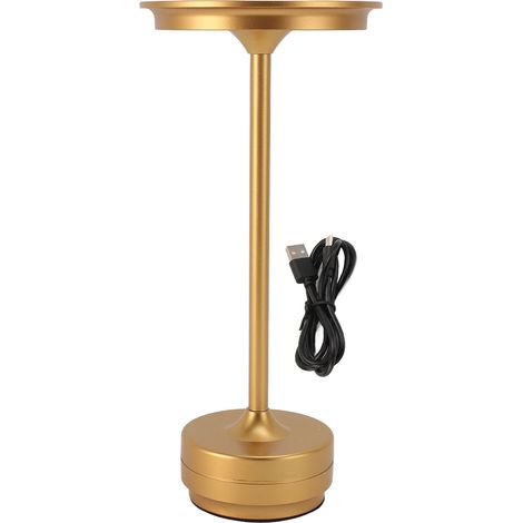 Ortviai Lampe de Table LED Sans Fil Rechargeable en Aluminium et Fer – Toucher Sensible, Dimmable Sans Échelon, 3 Températures de Lumière, Or (1/5)