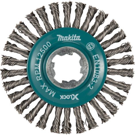 BROSSE CONIQUE X LOCK 115MM FILS ACIER TORSADÉS S MAKITA D-73411 (1/4)