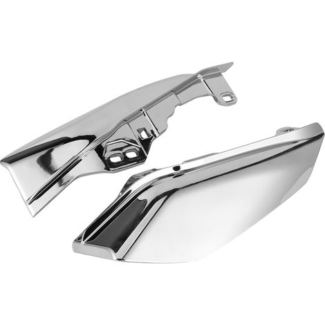 Ensemble de 2 déflecteurs de chaleur pour cadre central de moto, compatible avec les modèles Touring et Tricycle de 2009 à 2018. (Chromé) (1/5)