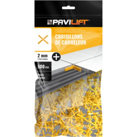 Sachet de 500 croisillons en "+" 2mm Pavilift (1/3)