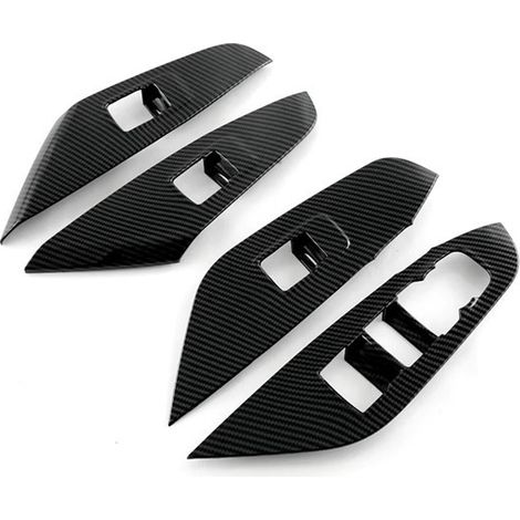 4 colors: Carbon fiber texture Material: ABS Car window lift switch panel, automotive interior accessory. (1/5)