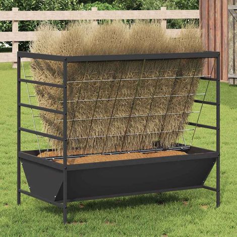 vidaXL Mangiatore per Bestiame Nero 100 x 60 x 90 cm