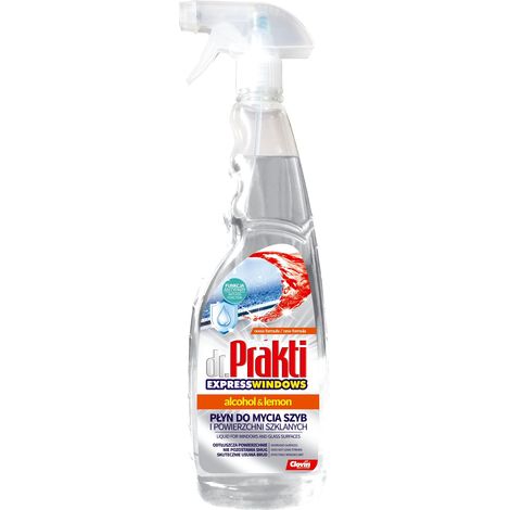 Nettoyant pour vitres Dr.Prakti ExpressWindows à l'alcool et au citron, 1 L (1/2)