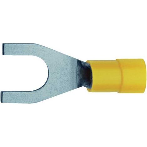 Capocorda Forcella 6 mm Preisolato Giallo Foro 5