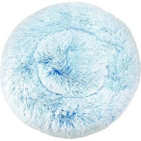 Lit pour chat, coussin moelleux, doux lavable pour chiens chats (dégradé bleu, 60 cm), Ensoleillé (1/5)