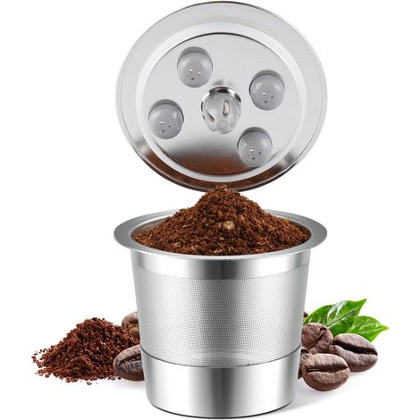 Kompatibel mit den wiederverwendbaren K-Cup®-Kaffeekapseln Keurig Supreme und Supreme Plus, universeller, wiederverwendbarer und nachfüllbarer K-Cup®-Kaffeefilter aus Edelstahl, umweltfreundlich und B