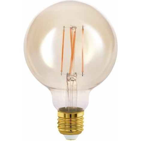Eglo Iluminación Bombilla Decorativa LED G95 Ámbar 4W 2200K E27 Luz Cálida y Elegante (1/3)