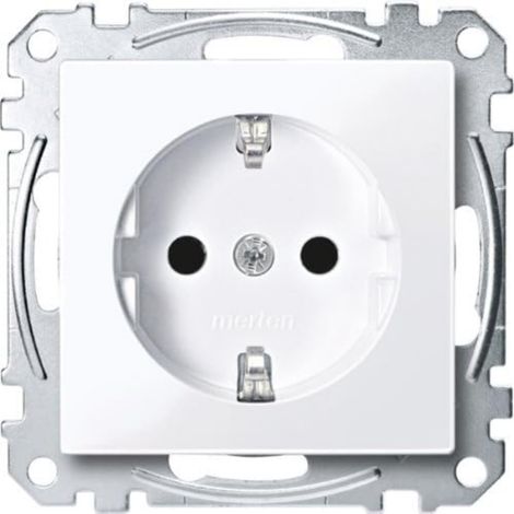 Merten, 1563474, Presa MEG2400-0325 Socket, BRS, a vite terminali ascensori, bianco lucido, Sistema M