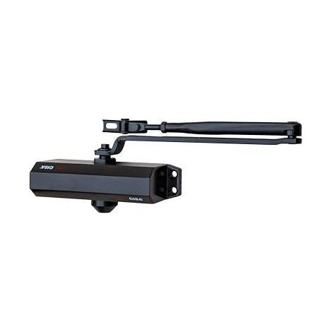Cisa, Chiudiporta a Cremagliera Serie 604, Velocita' Regolabile, Nero, Per Porte Max 85 kg