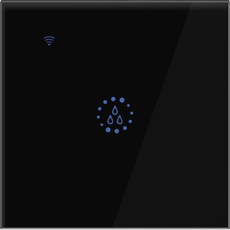 Interrupteur intelligent pour chauffe-eau, télécommande vocale WiFi, panneau mural tactile 20 A pour chaudière, compatible avec Amazon Alexa/Google Assistant (noir) (1/5)