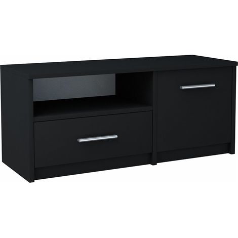 TV Tisch Schrank BODO 1D1S schwarz Regal Kommode