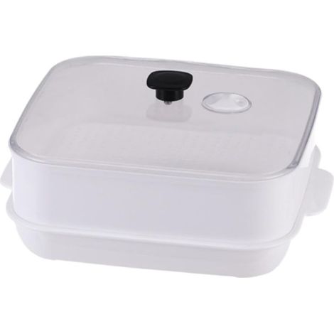 Cuiseur Vapeur Pour Cuisine Bol Vapeur Micro-ondes à Accessoires Micro-ondes Avec Poignée Latérale Et Ouverture De Ventilation 262310cm (1/5)