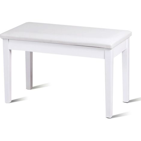 2-in-1 PU Leather Piano Bench Double Duet Seat W/Padded Cushion Music Storage (1/5)