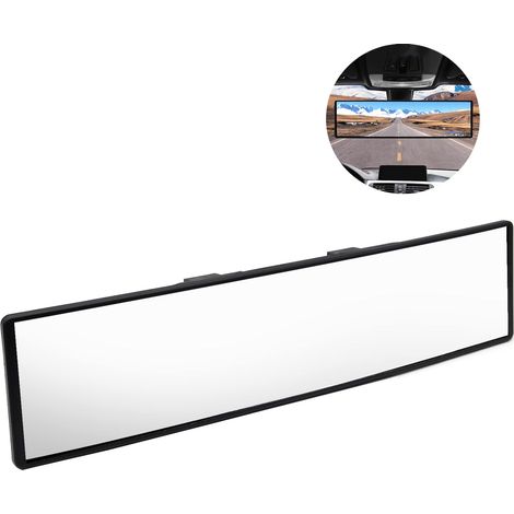 Rétroviseur Intérieur, Rétroviseur de Voiture Grand Angle, Retroviseur Panoramique Interieur Universel, Miroir d'angle Mort de Voiture, Anti-éblouissant Rétroviseur, pour Voitures, Camions, SUV 308 mm (1/5)