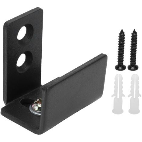 DEESSE SHOP-Guide de Plancher en Forme de U, Kit de Guide de Plancher de Porte de Grange Raccords de Quincaillerie de Guide Inférieur de Porte Coulissante Fendue en Acier au Carbone (1/5)