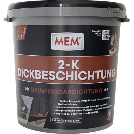 MEM Bitumen Dickbeschichtung 2-K 30 kg Grundierung & Imprägnierung