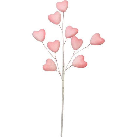 Bouquet En Forme De Cœur - Décoration Intérieure Artificielle - Pour Arbre De Noël, Vase Ou Intérieur - 1 Pièce (1/5)