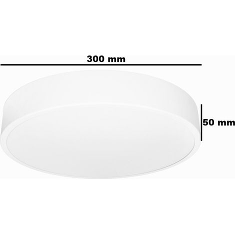 Plafonnier LED 24W Ø30cm 4000K blanc Houston IdeaLED (1/3)