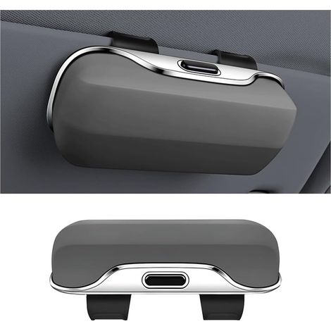 Custodia per occhiali da auto Custodia per occhiali da sole Clip per occhiali da auto Parasole per auto Porta occhiali da sole Gancio protettivo per occhiali da auto Clip-on Custodia morbida per occhi (1/5)