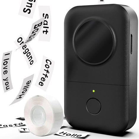 noir D30 Mini Tiqueteuse Bluetooth Autocollante Pour La Maison, Le Bureau Et Les Petites Entreprises (1/5)