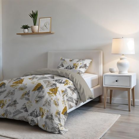 Housse de Couette Microfibre Urban Giallo 1 Place (1/5)