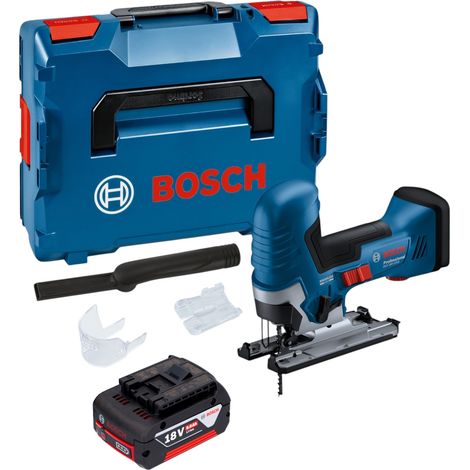 Bosch GST 18V-125 S Professional Scie sauteuse sans fil 18 V 125 mm Brushless + 1x batterie 5,0 Ah + L-Boxx - sans chargeur