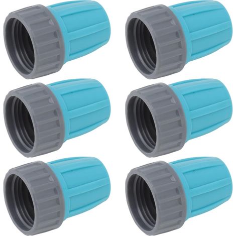 Set of 6 16 mm PE drip irrigation fittings – Durable connections and locknuts for garden hoses, UV and weather resistant--DTEKGAZ