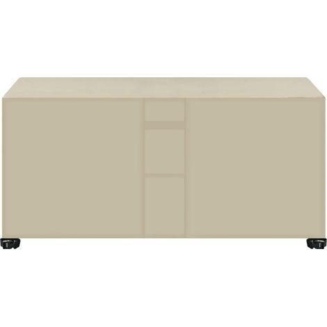 Funda impermeable para muebles 420D, funda antipolvo de tela Oxford negra, funda impermeable con ventana de ventilación y asa impermeable, beige (1/5)