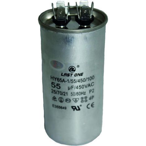 Condenseur de climatisation 55uf 450v 50x100mm 55mf450v/air