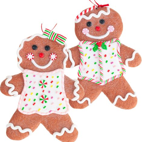 TG73609 Juego de colgantes de hombre de jengibre, galletas de hombre de jengibre, adorno decorativo, regalo (1/5)