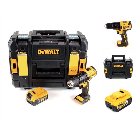DeWalt DCD 777 Akku Bohrschrauber 18V 65Nm + 1x Akku 5,0Ah im TSTAK II Werkzeugkoffer - ohne Ladegerät (1/5)
