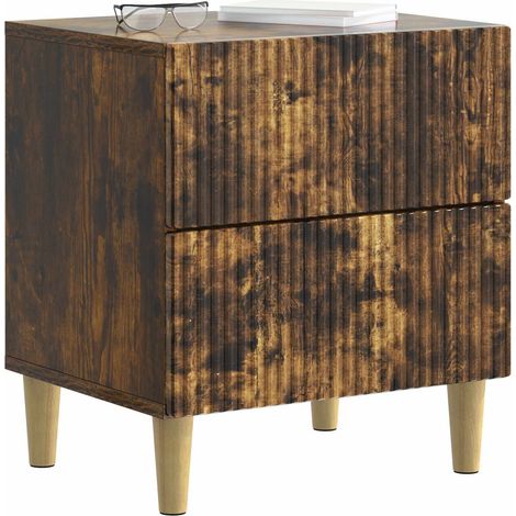 Comodino Armadio da Notte Mobiletto da notte con cassetto Rovere Fumo 43 x 34,5 x 48 cm (1/5)