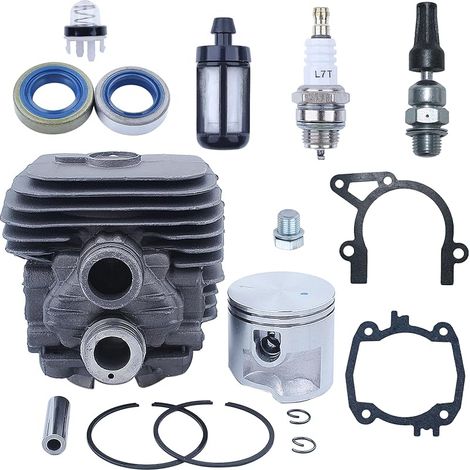 50mm Cylindre Piston Gaskets Kit pour Stihl TS410 TS420 TS 410 420 Découpeuse Scie à Tronçonner avec Piston Joints Bougie Allumage Filtre Carburant 16 in 1 Kit Entretien (1/5)