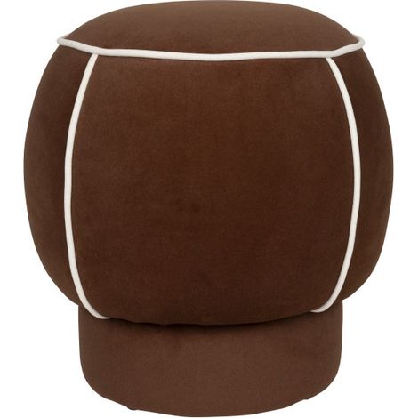 Repose-pied et Pouf, Pouf MARINA, Assise compacte et design Rouge en Fabric, BOITE A DESIGN (1/5)