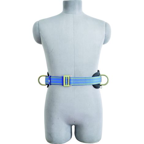 Harnais de sécurité avec ceinture rembourrée – Corde et mousquetons – Norme EPI – Pour chantiers humides et espaces confinés – Irudek