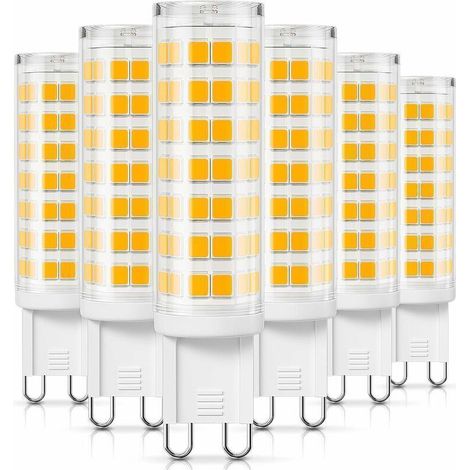5er-Pack G9 LED-Lampen, 6 W, 550 lm, neutralweiß (4000 K), Ersatz für 50-W- und 60-W-Halogenlampen, 360° flimmerfreier Abstrahlwinkel, nicht dimmbar, 220–240 V Wechselstrom