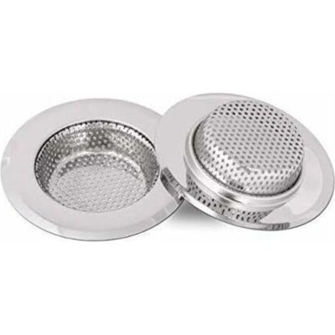 Filtre évier Cuisine, Filtre à évier en acier inoxydable, Grille pour evier cuisine, 25 mm de profondeur, 2 pièces(Petit)
