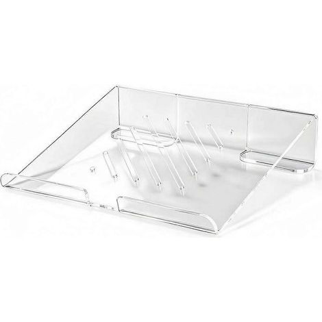 Support pour ordinateur portable en acrylique transparent et ventilé, accessoire de bureau minimaliste (1/5)