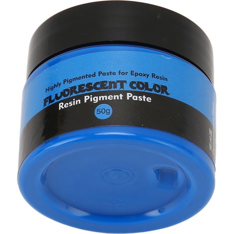Pigment pour résine époxy 50 g : Colorant liquide pour résine à haute saturation et facile à utiliser, idéal pour créer des œuvres d'art bleues fluorescentes et des projets de bricolage.