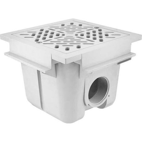 Astralpool – Bonde de piscine carrée 210 x 210 mm – ABS pour chantiers humides – Évacuation rapide des eaux – Installation facile