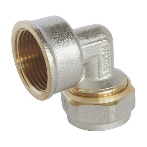Lot de 10 coudes femelles multicouche à compression Ø20 - femelle 3/4'' (20/27)