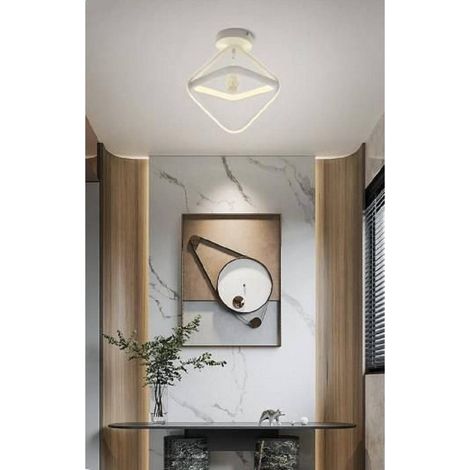 TRADE SHOP - Lampadario Led 25w Rombo Plafoniera Pendente Soffitto Luce 4000k 3000k 6500k Pn-03b - -Bianco Caldo      -