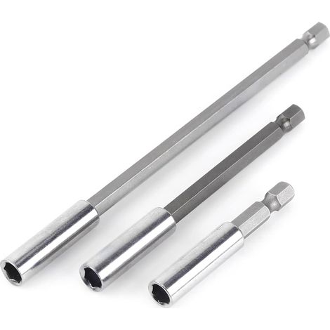 Sollbry Portapuntas magnético para destornillador, extensión de vástago hexagonal de 60 mm, 100 mm y 150 mm (3 piezas de 1/4") (1/5)