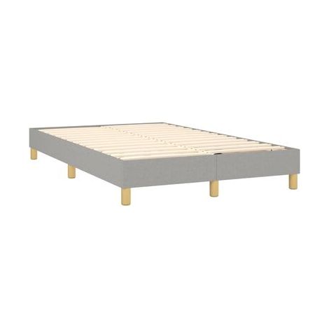 Sommier champignon avec matelas LED, gris clair, 120 × 200 cm, tissu, tissu doux et respirant, éclairage led d’ambiance, meuble de chambre, design contemporain, montage facile (1/5)