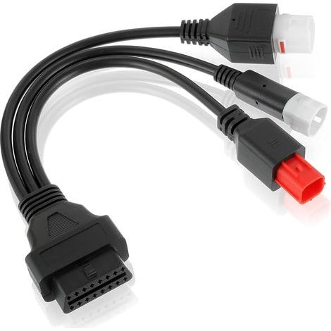 Câble Adaptateur Moto, câble Adaptateur OBD2 3 Broches, 4 Broches, 6 Broches pour Moto Yamaha Euro5, Honda Yamaha Euro6 X-Max T Racer (câble OBD-II, connecteur 3 en 1) (1/5)