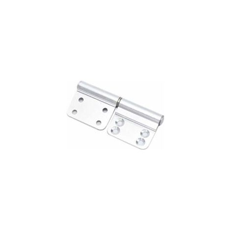 2 cerniere in acciaio inox (argento) per ante di armadi, quadri di distribuzione, armadi industriali - Crezuo (1/4)