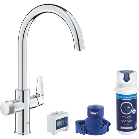 Rubinetto Cucina Grohe Blue Pure Startcurve Cromo Bocca a C con Filtro ai Carboni Attivi  30593000 Cromo (1/5)