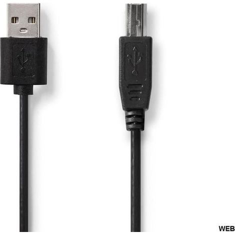 Cable USB 2.0 A Male vers B Male de 2m