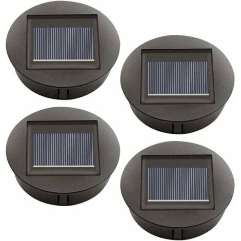Lot de 4 lampes solaires de rechange avec ampoules LED, remplacement des lampes solaires supérieures, couvercle de lanterne de panneau solaire LED pour lanterne de jardin suspendue extérieure, T-Bold